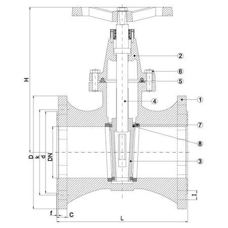 F5 METAL YATAKLI SÜRGÜLÜ VANA Ø400 PN25